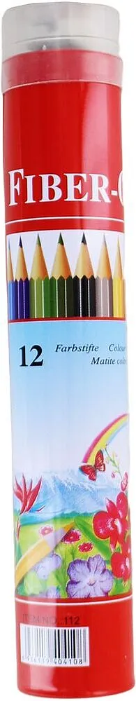 Մատիտներ գունավոր «Fiber-colour» 12 հատ