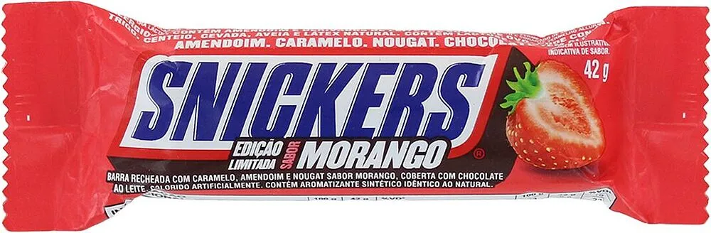 Շոկոլադե բատոն «Snickers Morango» 42գ