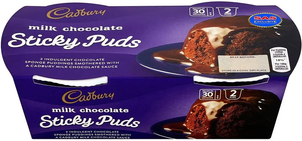 Պուդինգ շոկոլադե «Cadbury Fudge» 2x95գ