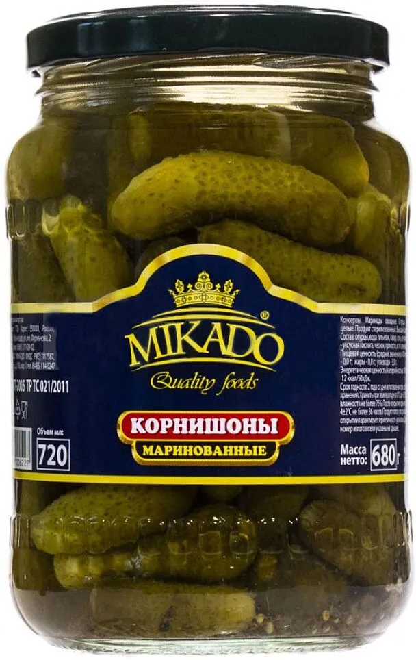 Կորնիշոններ մարինացված «Mikado» 680գ