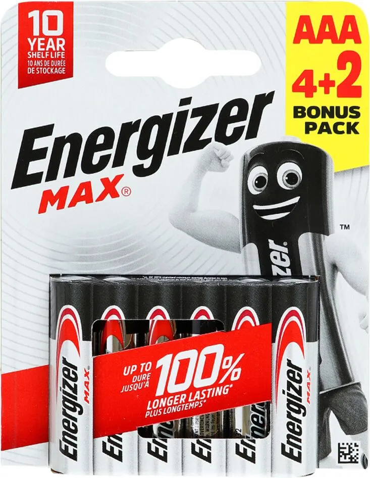 Էլեկտրական մարտկոց «Energizer AAA Max» 6 հատ