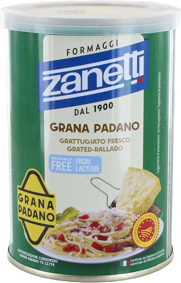 Պանիր պինդ քերած «Zanetti Padano» 160գ