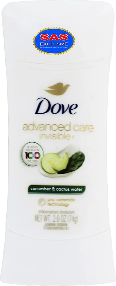 Հակաքրտինքային միջոց-սթիք «Dove Advanced Care Invisible» 74գ
