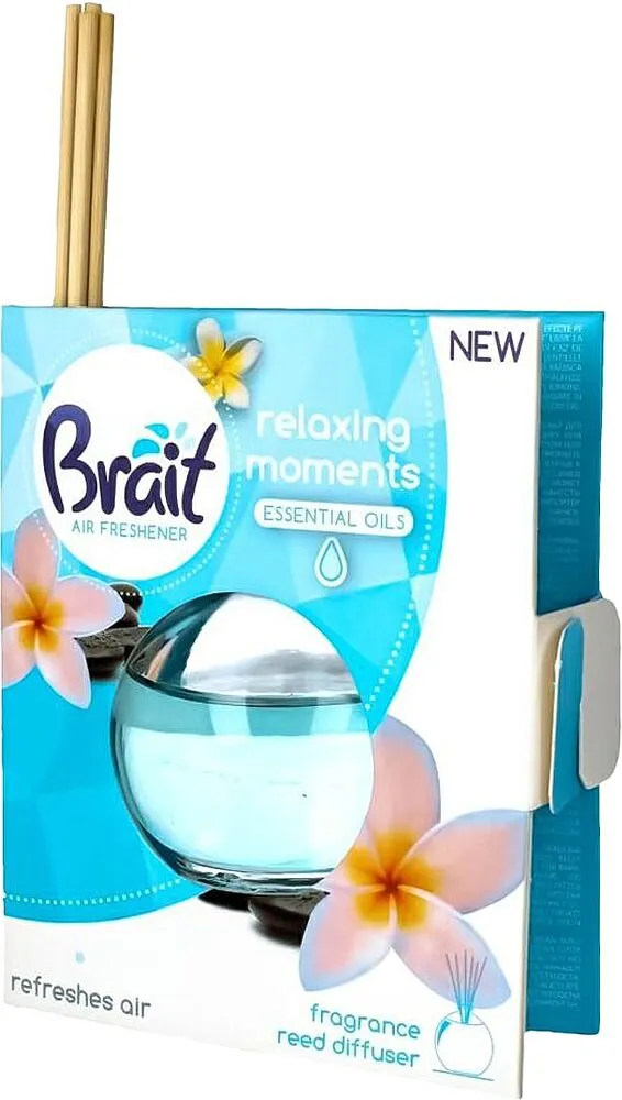 Օդը թարմացնող միջոց և ռաթթան փայտիկներ «Brait Relaxing Moments» 40մլ