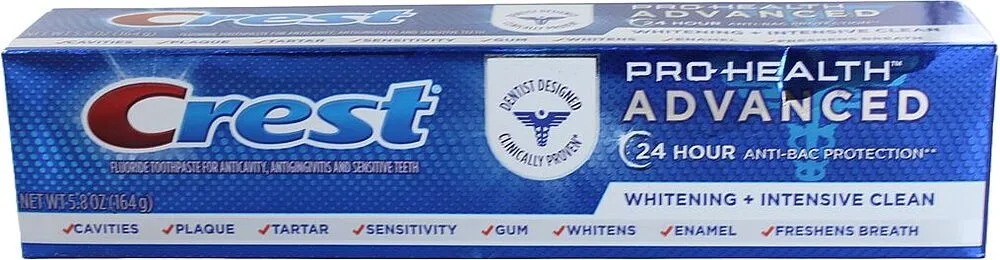 Ատամի մածուկ «Crest Advanced Whitening» 164գ