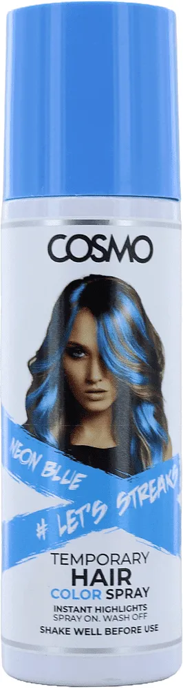 Մազերի երանգավորող սփրեյ «Cosmo Neon Blue» 100մլ