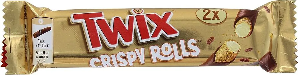 Վաֆլե գլանակներ կարամելի միջուկով «Twix» 2*11.25գ