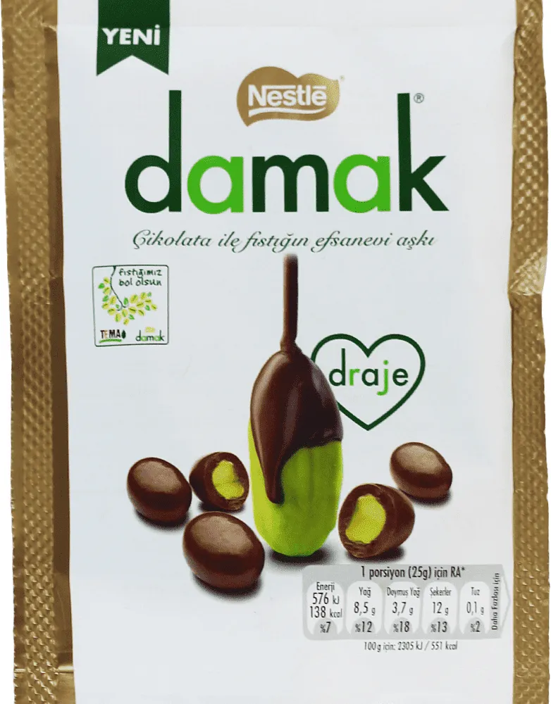 Դրաժե շոկոլադե պիստակով «Nestle Damak» 50գ