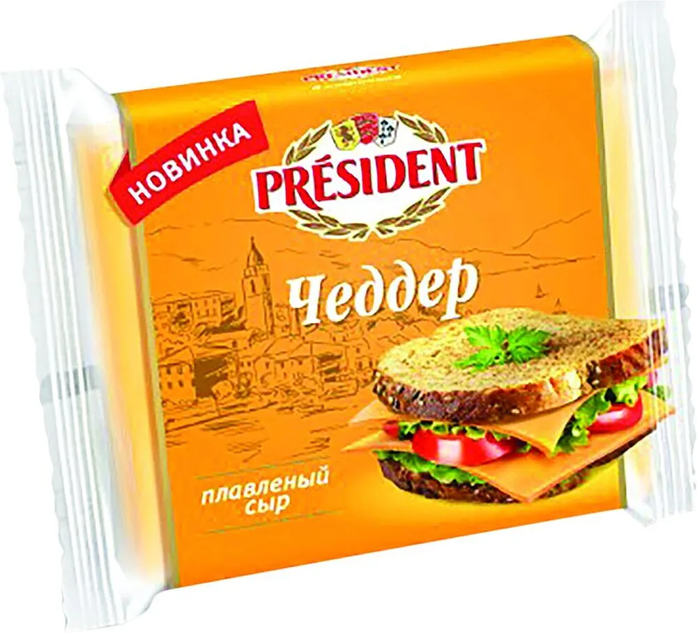 Պանիր հալած չեդեր «President» 150գ