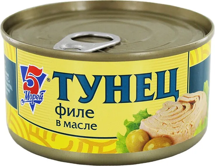Թունաձուկ ձեթի մեջ «5 морей» 185գ