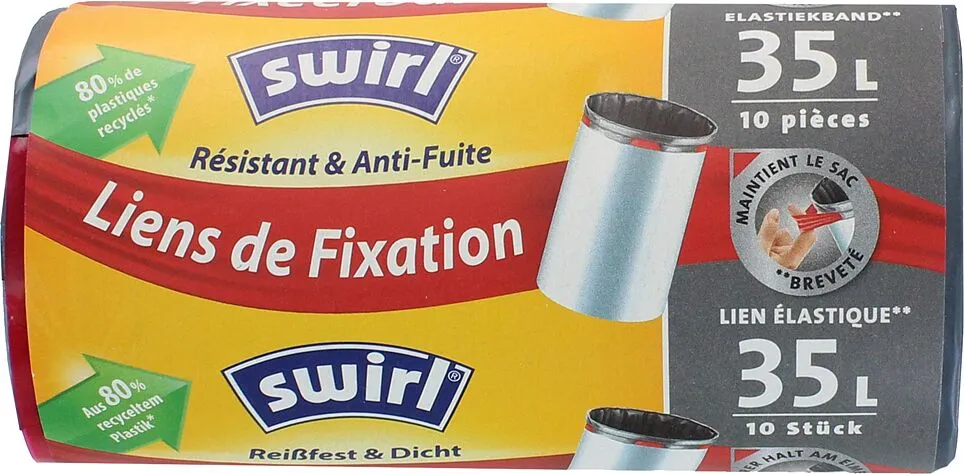 Աղբի տոպրակներ «Swirl Fixeerband» 35լ