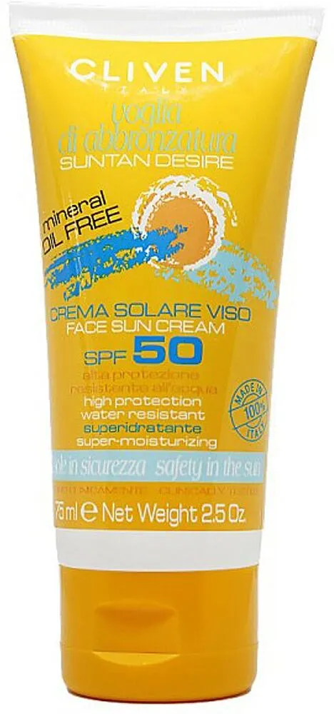 Արևապաշտպան դեմքի կրեմ «Cliven 50 SPF» 75մլ