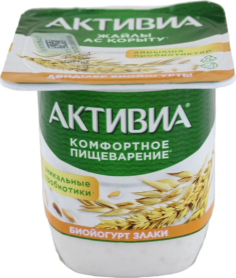 Բիոյոգուրտ հացահատիկներով «Danone Активиа» 110գ, յուղայնությունը` 3%