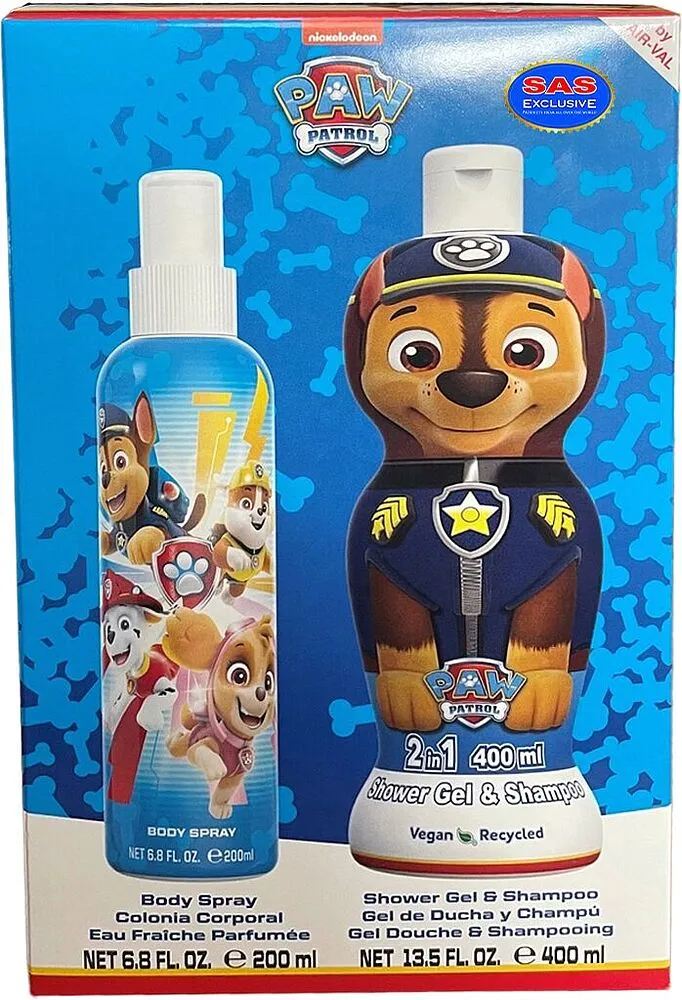 Մարմնի խնամքի հավաքածու մանկական «Nickelodeon Paw Patrol» 2 հատ