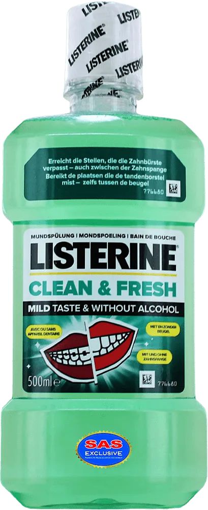 Բերանի խոռոչի ողողման հեղուկ «Listerine Clean & Fresh» 500մլ