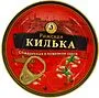 Ձկան պահածո «Рижская Килька» տապակած, տոմատի մածուկով բանջարեղենով 240գ