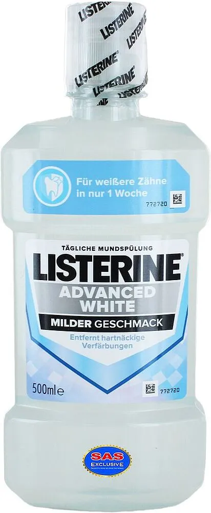 Բերանի խոռոչի ողողման հեղուկ «Listerine Advanced White» 500մլ