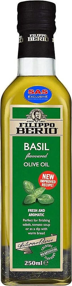 Ձեթ ձիթապտղի ռեհանի համով «Filippo Berio Extra Virgin Basil» 250մլ