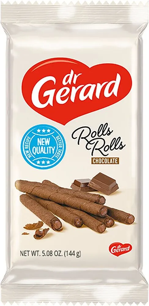 Վաֆլե ձողիկներ շոկոլադե կրեմով «DrGerard» 144գ