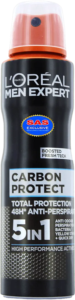 Հակաքրտինքային աէրոզոլային միջոց «Loreal Men Expert Carbon Protect» 150մլ