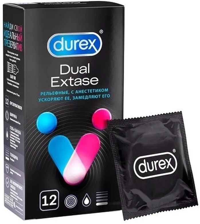 Պահպանակ «Durex Dual Extase» 12հատ