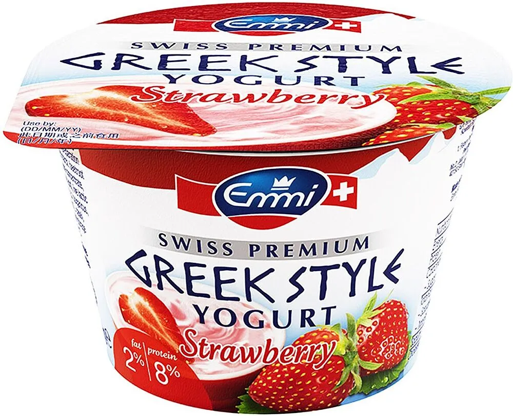 Յոգուրտ ելակով «Emmi Greek Style» 150գ, յուղայնություն՝ 2%
