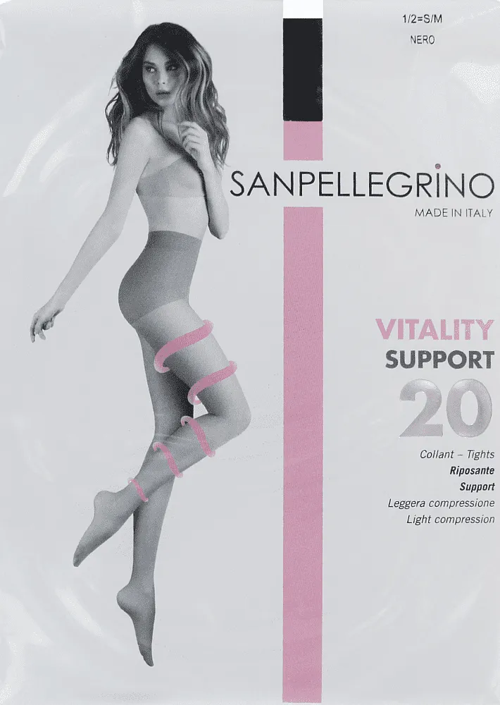 Զուգագուլպա սև «Sanpellegrino Vitality Support 20 Den N1/2»
