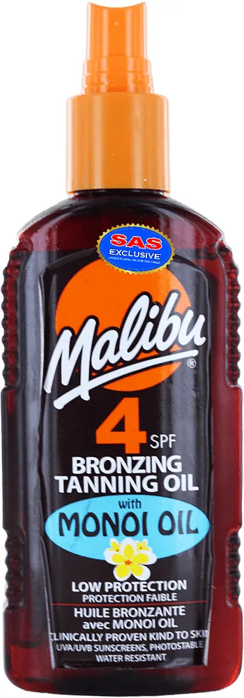 Արևայրուքի յուղ-սփրեյ «Malibu Bronzing Tanning Oil 4 SPF» 200մլ