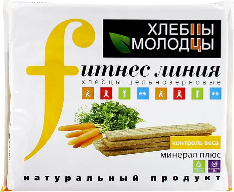 Խրթխրթան հացեր հացահատիկային «Хлебцы Молодцы» 100գ