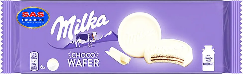 Թխվածքաբլիթ սպիտակ շոկոլադով «Milka Choco Wafer» 180գ
