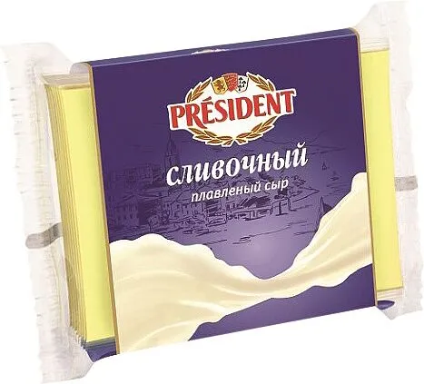 Պանիր հալած սերուցքային «President» 150գ