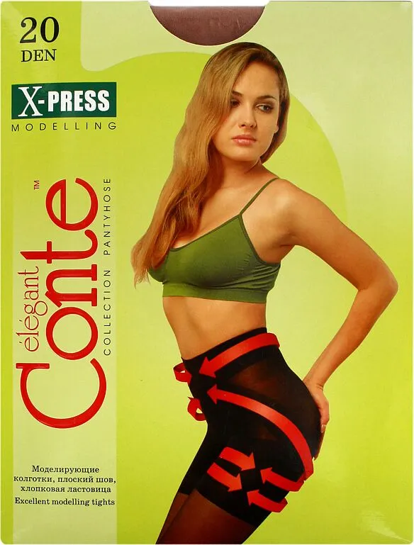 Զուգագուլպա մարմնագույն «Conte Elegant X-press 20 Den N3» 