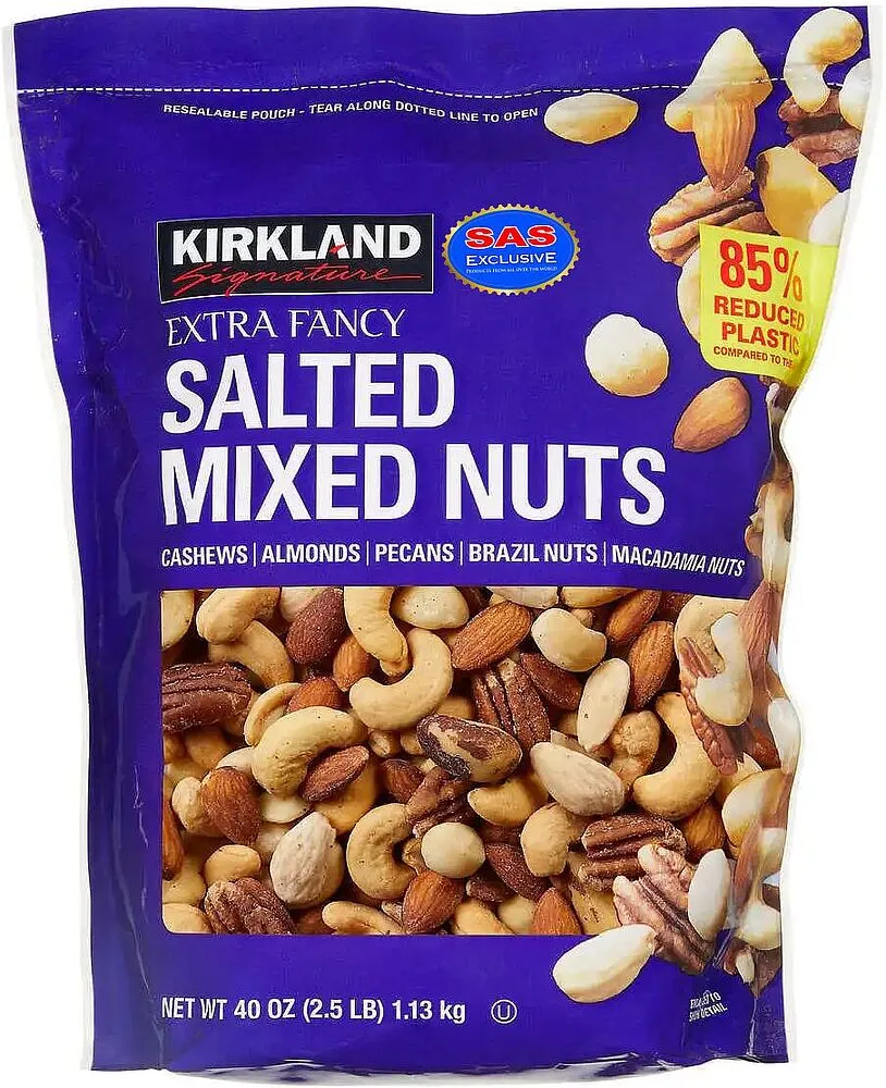 Ընկույզների խառնուրդ աղով «Kirkland» 1.13կգ