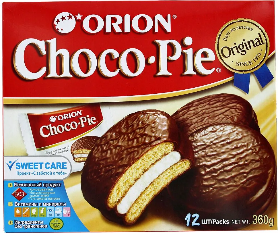 Թխվածքաբլիթ շոկոլադապատ «Choco Pie» 360գ
