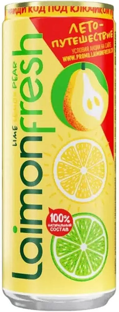 Ըմպելիք ոչ ալկոհոլային տանձի «Laimon Fresh» 0.33լ
