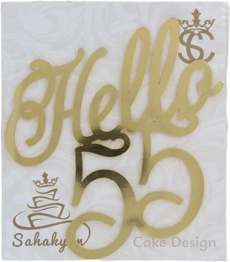 Տորթի դեկորացիա «Սահակյան Hello 55»