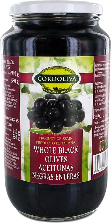 Ձիթապտուղ սև կորիզով «Cordoliva» 940գ 