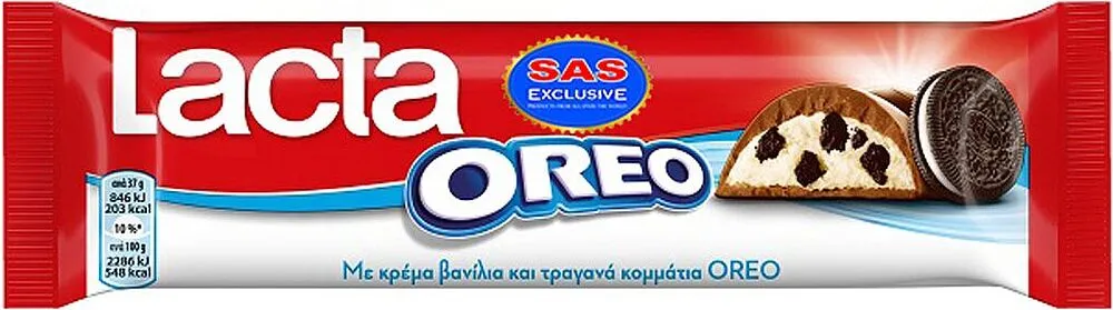 Շոկոլադե բատոն թխվածքաբլիթով «Lacta Oreo» 37գ

