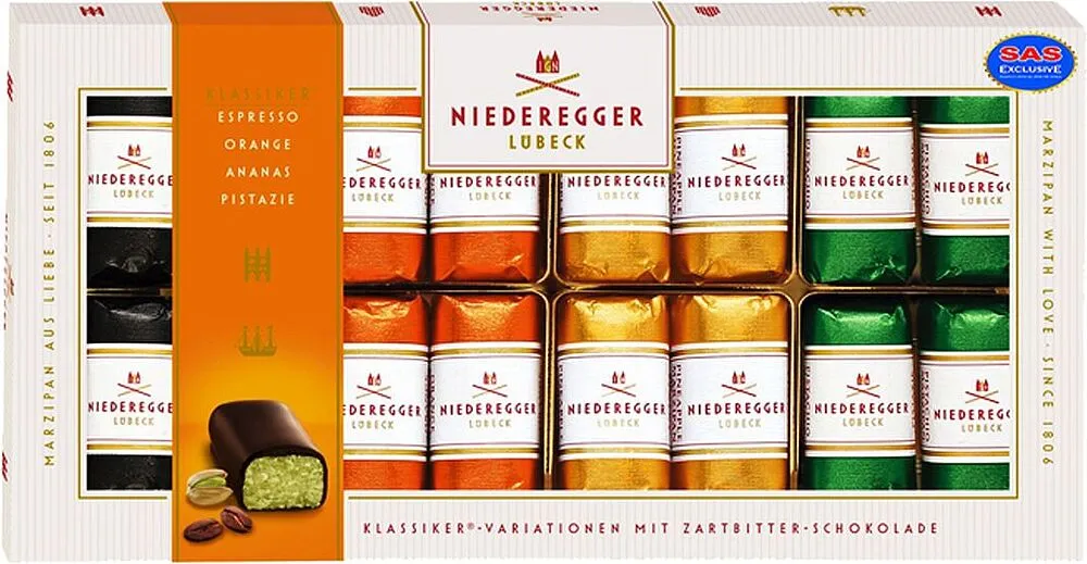Շոկոլադե կոնֆետների հավաքածու «Niederegger Lubeck» 200գ
