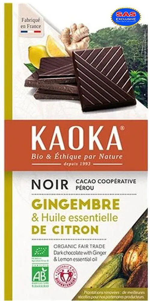 Շոկոլադե սալիկ դառը «Kaoka Noir Noix» 100գ