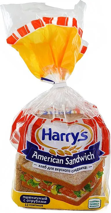 Հաց ցորենի թեփով American Sandwich «Harry's» 470գ