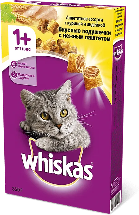 Կատուների կեր հավի, հնդկահավի և բադի «Whiskas» 400գ