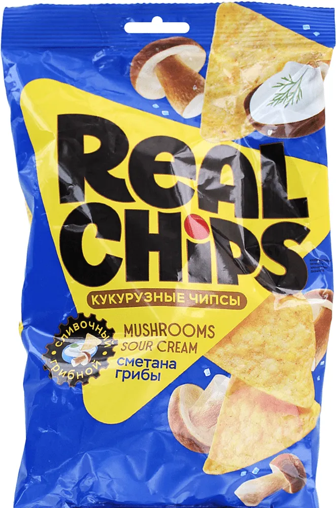 Չիպս թթվասերի և սնկի «Real Chips» 85գ