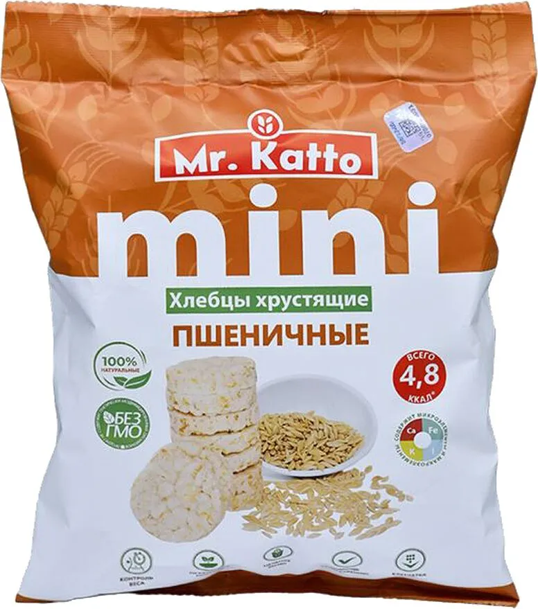 Խրթխրթան հացեր ցորենի «Dr. Katto Mini» 70գ
