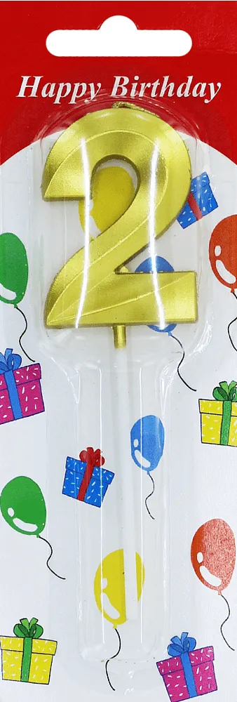 Մոմ ծննդյան «Happy Birthday N2»
