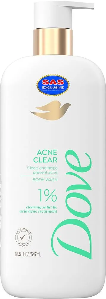 Լոգանքի գել «Dove Acne Clear» 547մլ