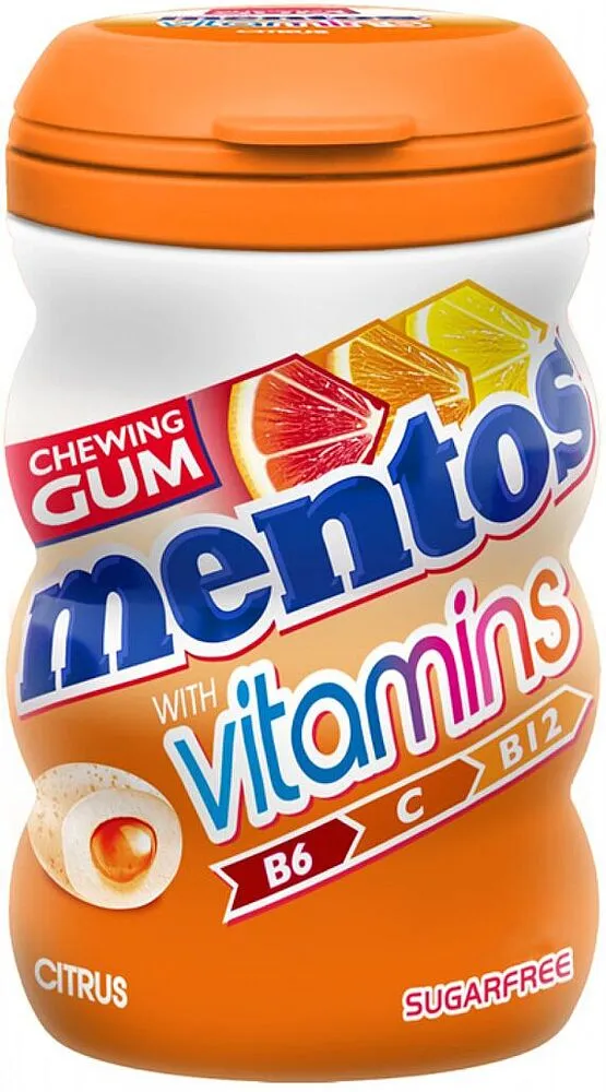 Մաստակ ցիտրուսային «Mentos Vitamins» 18գ