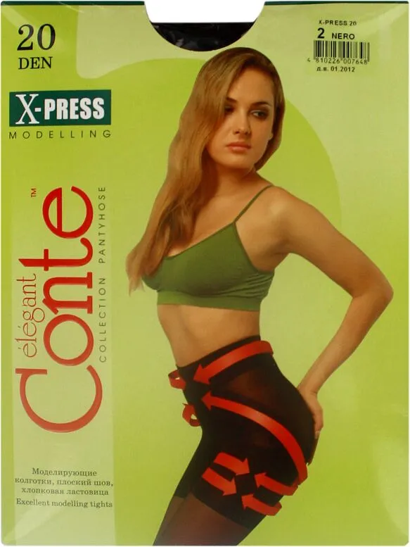 Զուգագուլպա սև «Conte Elegant X-press 20 Den N2»