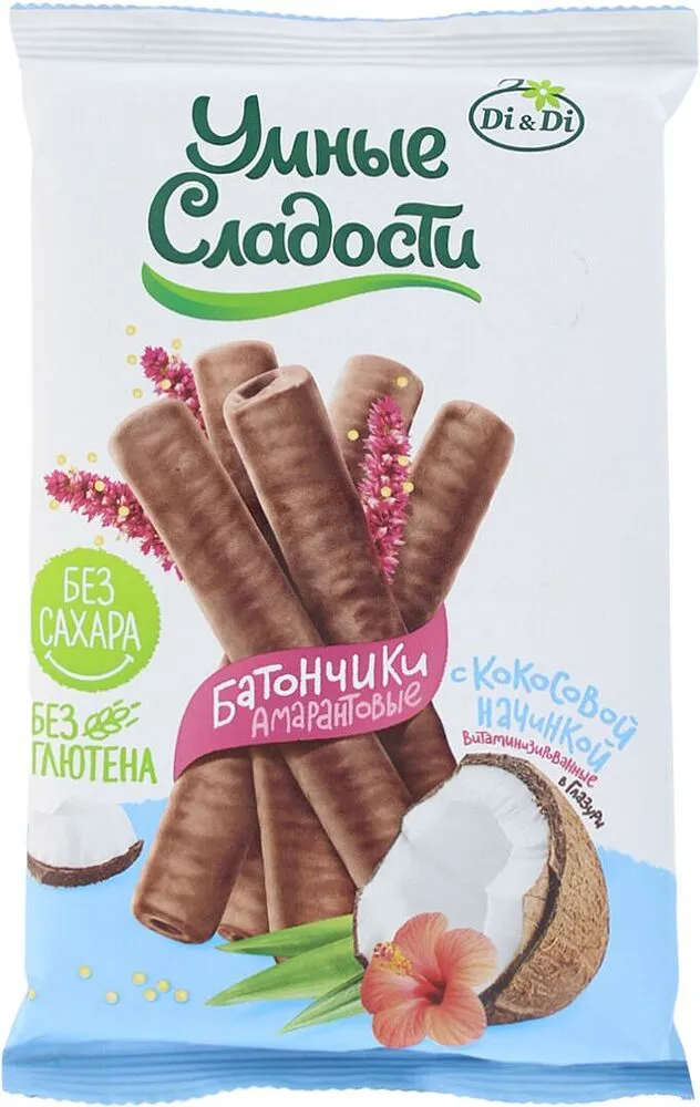 Ձողիկներ կոկոսի միջուկով «Di & Di Умные Сладости» 110գ