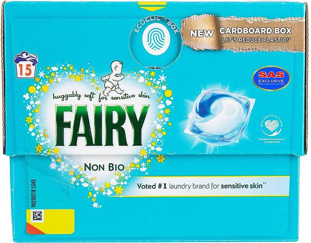 Լվացքի պարկուճներ ունիվերսալ «Fairy Non Bio» 15 հատ